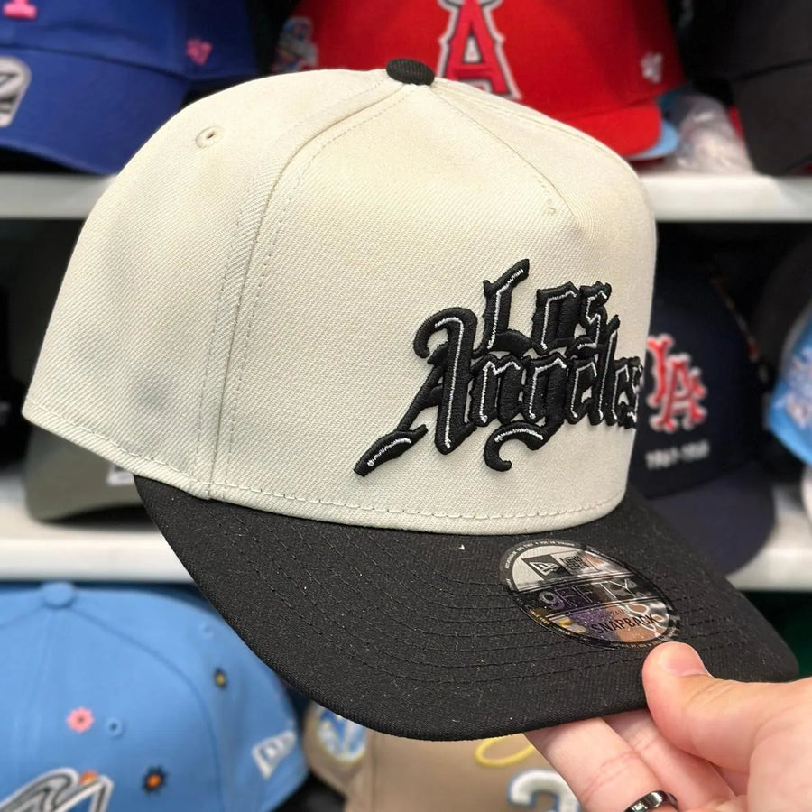 New Era Los Angeles Clippers A-Frame Creme/Black 9FIFTY Snapback - Product Image