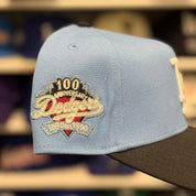 New Era Los Angeles Dodgers '100th Anniversary' A-Frame Baby Blue/Black 9FORTY Snapback - Product Image