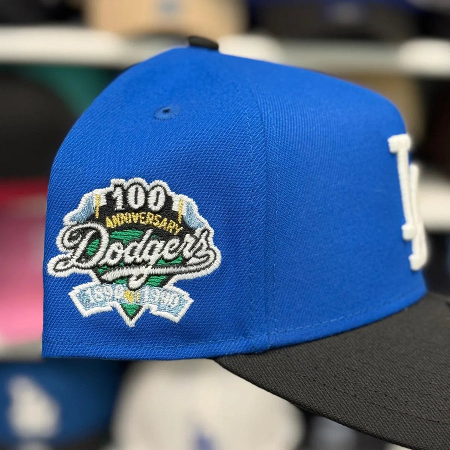 New Era Los Angeles Dodgers '100th Anniversary' A-Frame Blue/Black 9FORTY Snapback - Product Image