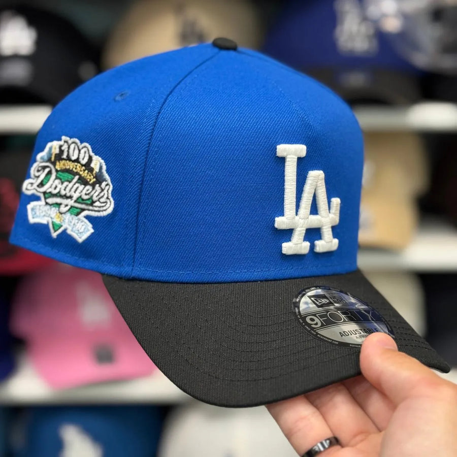 New Era Los Angeles Dodgers '100th Anniversary' A-Frame Blue/Black 9FORTY Snapback - Product Image