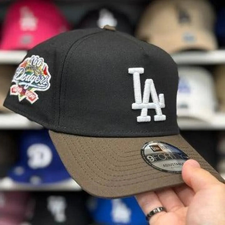 New Era Los Angeles Dodgers '100th Anniversary' A-Frame Brown/Black 9FORTY Snapback - Product Image