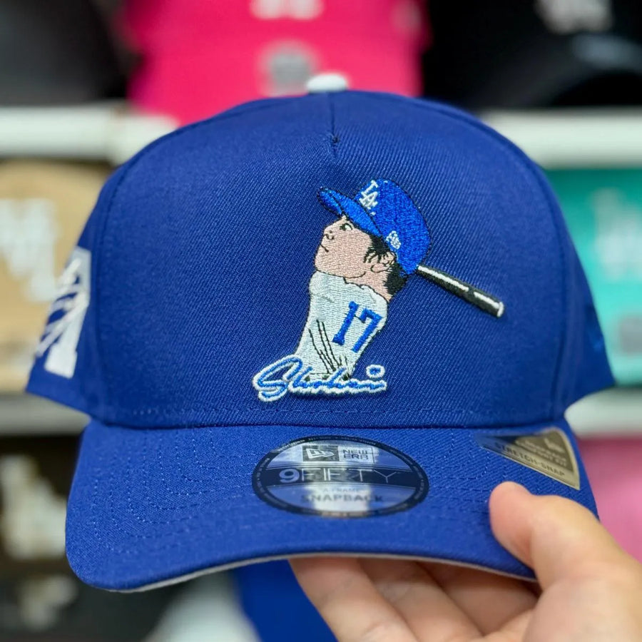 New Era Los Angeles Dodgers '#17 Shohei Ohtani Signature' A-Frame Blue 9FIFTY Snapback