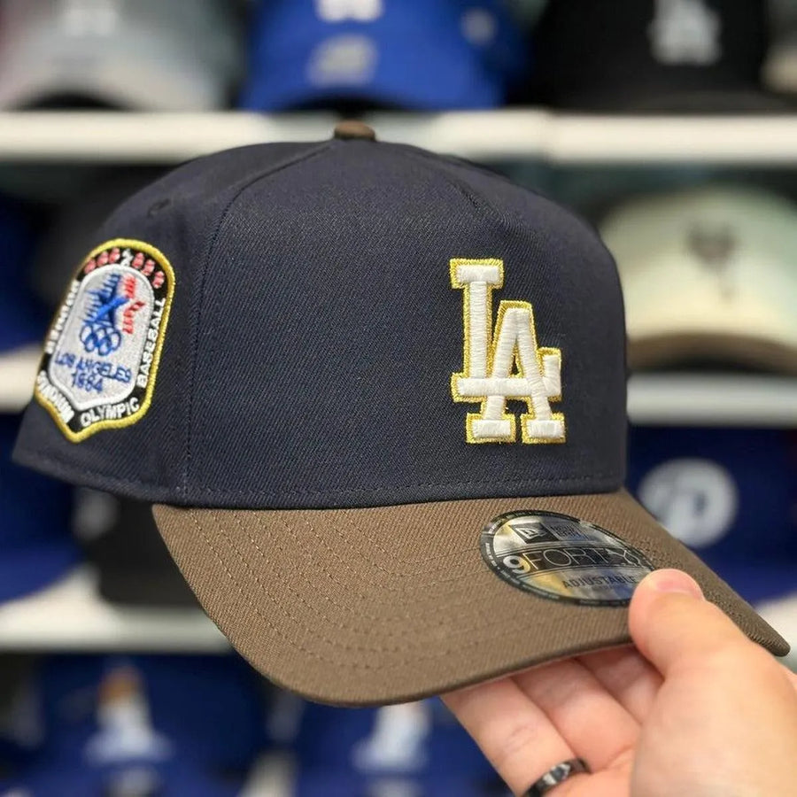 New Era Los Angeles Dodgers '1984 LA Olympics' A-Frame Navy/Brown 9FORTY Snapback - Product Image