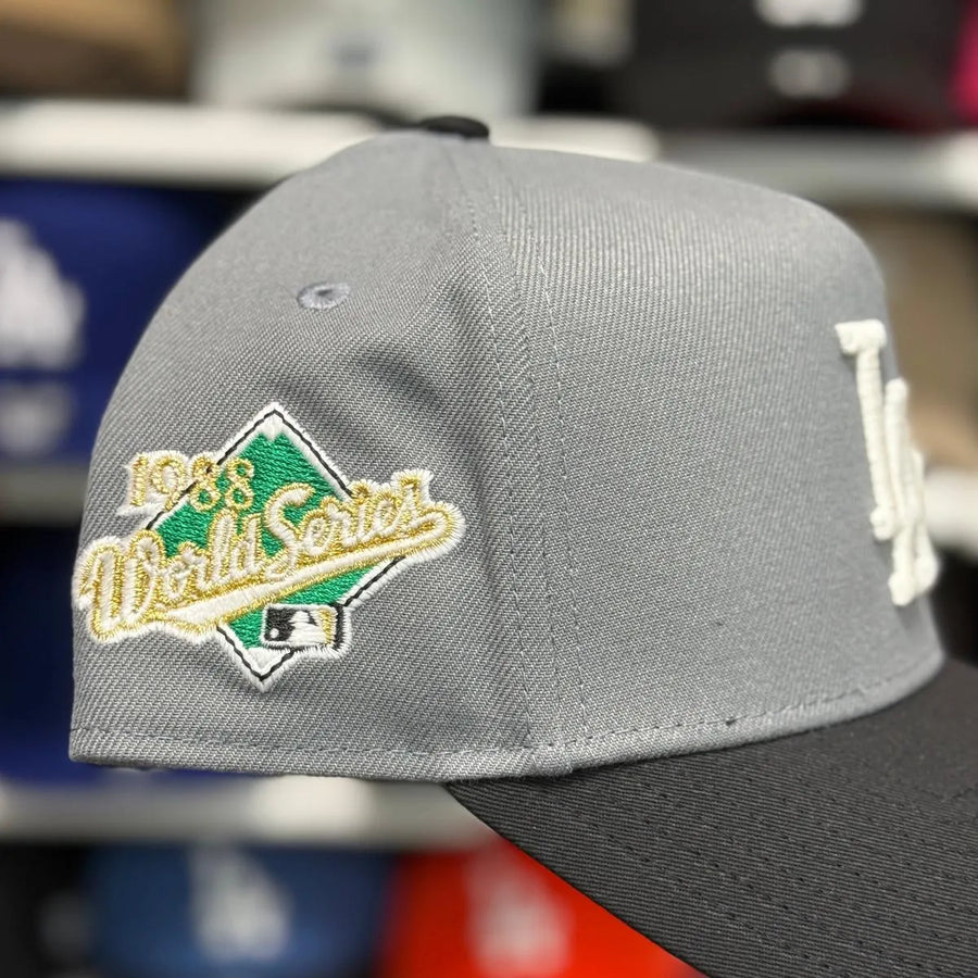 New Era Los Angeles Dodgers '1988 World Series' A-Frame 9FORTY Grey/Black Snapback - Product Image