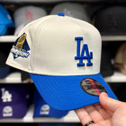 New Era Los Angeles Dodgers '2024 World Series Champions' A-Frame Creme/Blue 9FORTY Snapback - Product Image