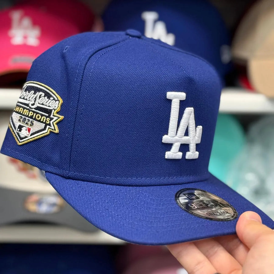 New Era Los Angeles Dodgers '2025 World Series Champions' A-Frame Blue/White 9FIFTY Snapback - Product Image