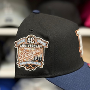 New Era Los Angeles Dodgers '40th Anniversary' A-Frame Black/Blue 9FORTY Snapback | Glow in the Dark - Product Image