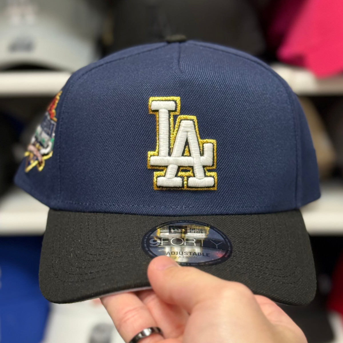 New Era Los Angeles Dodgers '40th Anniversary' A-Frame Blue/Black 9FORTY Snapback | Glow in the Dark - Product Image
