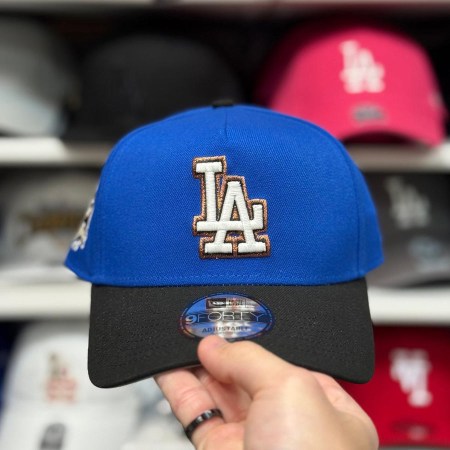 New Era Los Angeles Dodgers '40th Anniversary' A-Frame Blue/Black 9FORTY Snapback | Glow in the Dark - Product Image