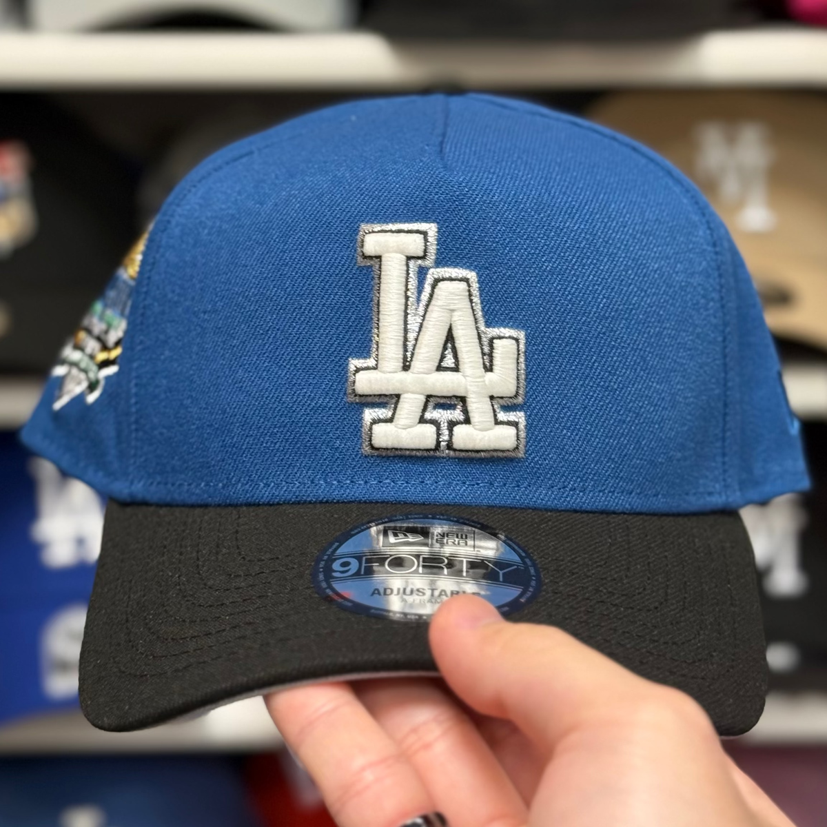 New Era Los Angeles Dodgers '40th Anniversary' A-Frame Blue/Black 9FORTY Snapback | Glow in the Dark - Product Image