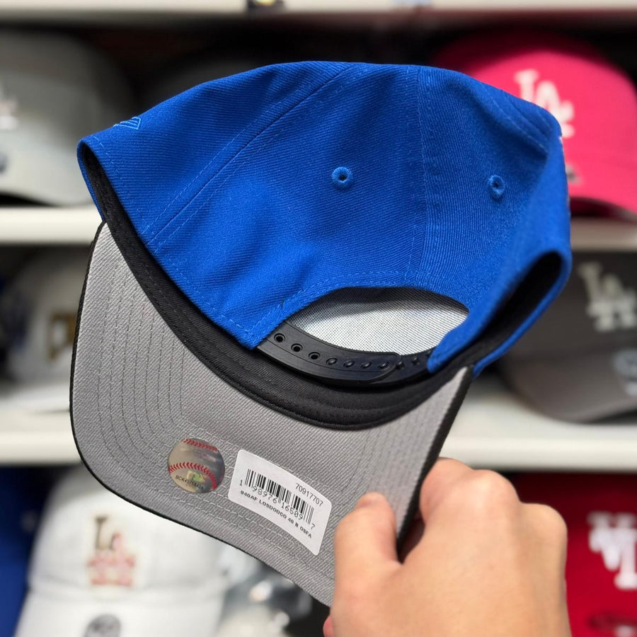 New Era Los Angeles Dodgers '40th Anniversary' A-Frame Blue/Black 9FORTY Snapback | Glow in the Dark - Product Image