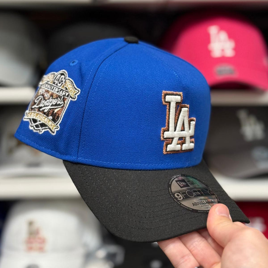 New Era Los Angeles Dodgers '40th Anniversary' A-Frame Blue/Black 9FORTY Snapback | Glow in the Dark - Product Image
