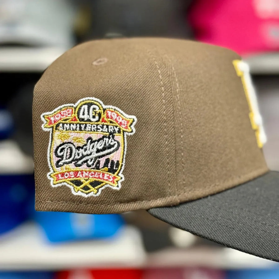 New Era Los Angeles Dodgers '40th Anniversary' A-Frame Brown/Black 9FORTY Snapback - Product Image