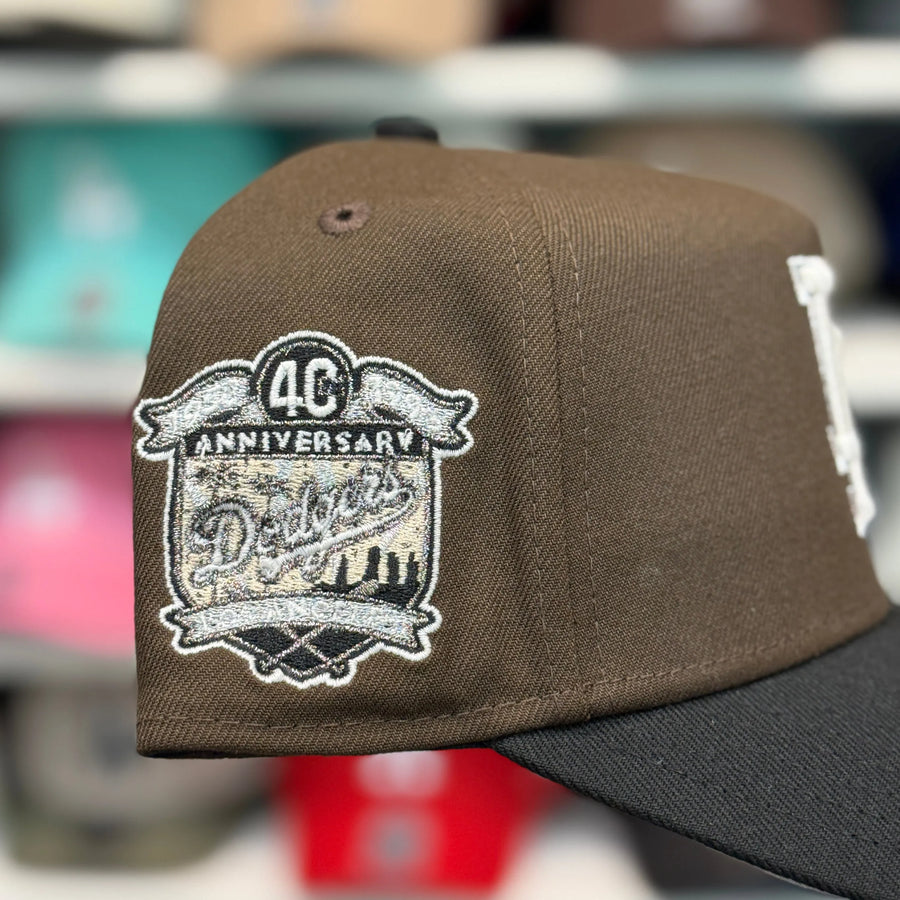 New Era Los Angeles Dodgers '40th Anniversary' A-Frame Brown/Black 9FORTY Snapback - Product Image