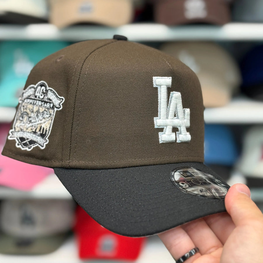 New Era Los Angeles Dodgers '40th Anniversary' A-Frame Brown/Black 9FORTY Snapback - Product Image