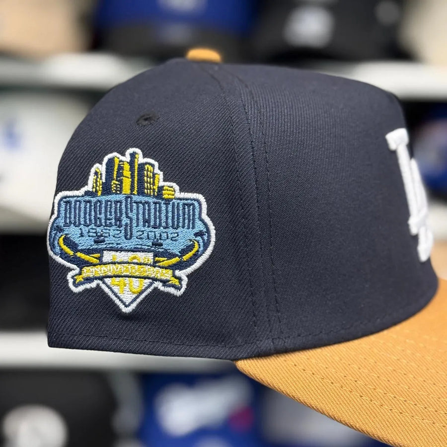 New Era Los Angeles Dodgers '40th Anniversary' A-Frame Navy/Khaki 9FORTY Snapback - Product Image