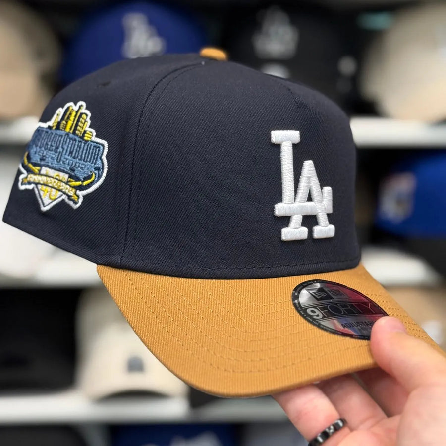 New Era Los Angeles Dodgers '40th Anniversary' A-Frame Navy/Khaki 9FORTY Snapback - Product Image