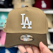 New Era Los Angeles Dodgers '40th Anniversary' A-Frame Tan/Brown 9FORTY Snapback - Product Image