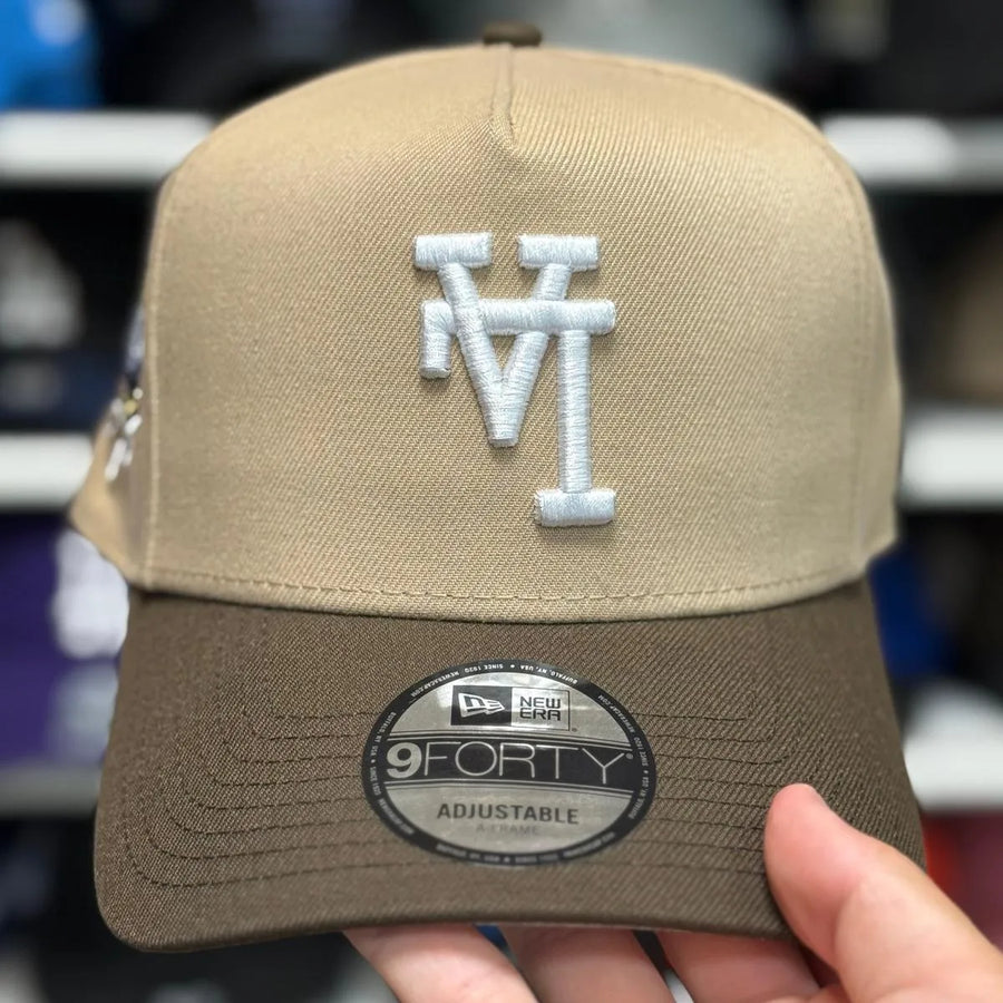 New Era Los Angeles Dodgers '40th Anniversary' A-Frame Tan/Brown 9FORTY Snapback - Product Image