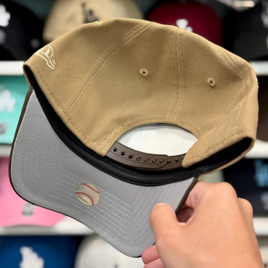 New Era Los Angeles Dodgers '40th Anniversary' A-Frame Tan/Brown 9FORTY Snapback - Product Image