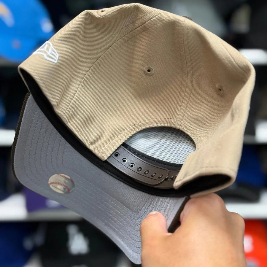 New Era Los Angeles Dodgers '40th Anniversary' A-Frame Tan/Brown 9FORTY Snapback - Product Image