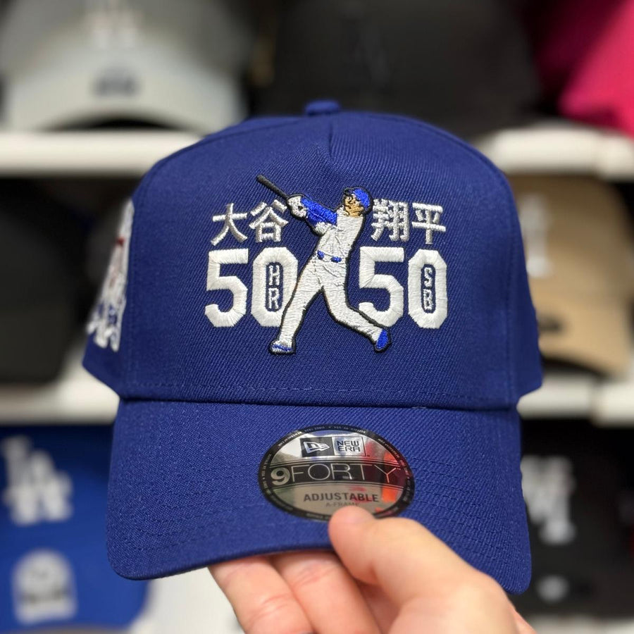 New Era Los Angeles Dodgers '50-50 Shohei Ohtani' A-Frame Blue 9FORTY Snapback - Product Image