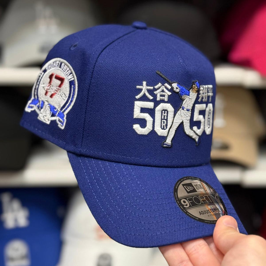 New Era Los Angeles Dodgers '50-50 Shohei Ohtani' A-Frame Blue 9FORTY Snapback - Product Image