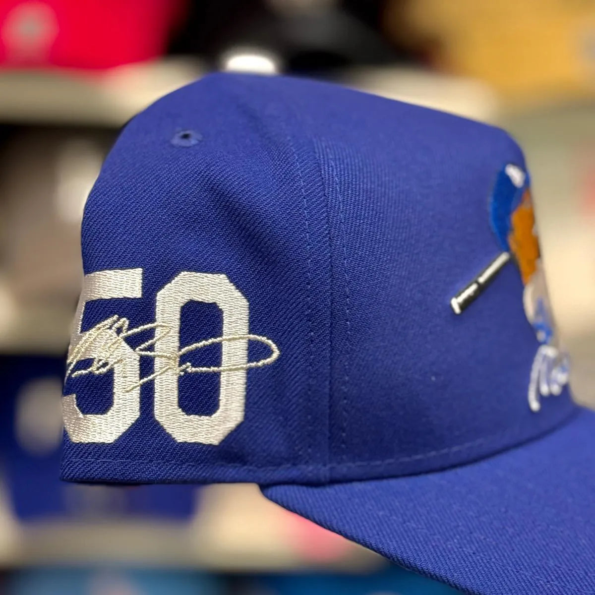 New Era Los Angeles Dodgers '#50 Mookie Betts Signature' A-Frame Blue 9FIFTY Snapback