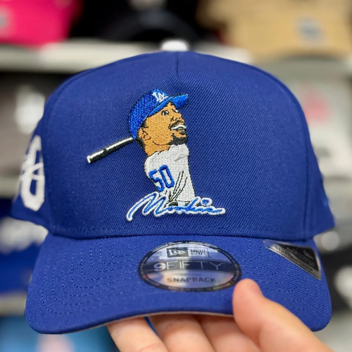 New Era Los Angeles Dodgers '#50 Mookie Betts Signature' A-Frame Blue 9FIFTY Snapback