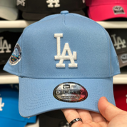 New Era Los Angeles Dodgers '50th Anniversary' A-Frame Baby Blue/White 9FORTY Snapback - Product Image