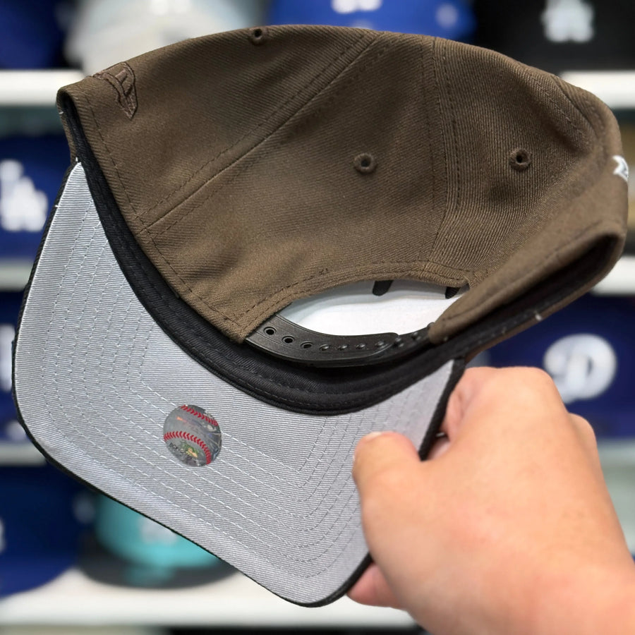 New Era Los Angeles Dodgers '50th Anniversary' A-Frame Brown/Black 9FORTY Snapback - Product Image