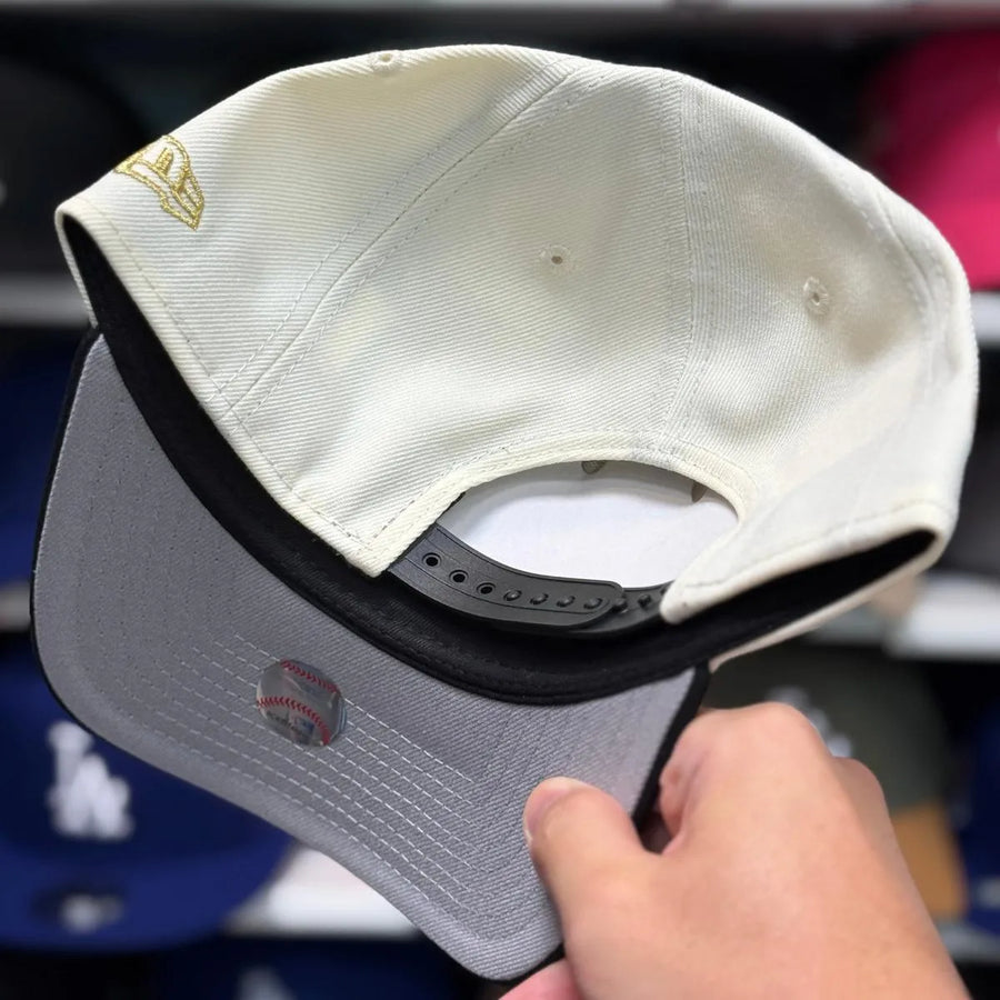 New Era Los Angeles Dodgers '50th Anniversary' A-Frame Creme/Black9FORTY Snapback - Product Image