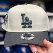 New Era Los Angeles Dodgers '50th Anniversary' A-Frame Creme/Grey 9FORTY Snapback - Product Image