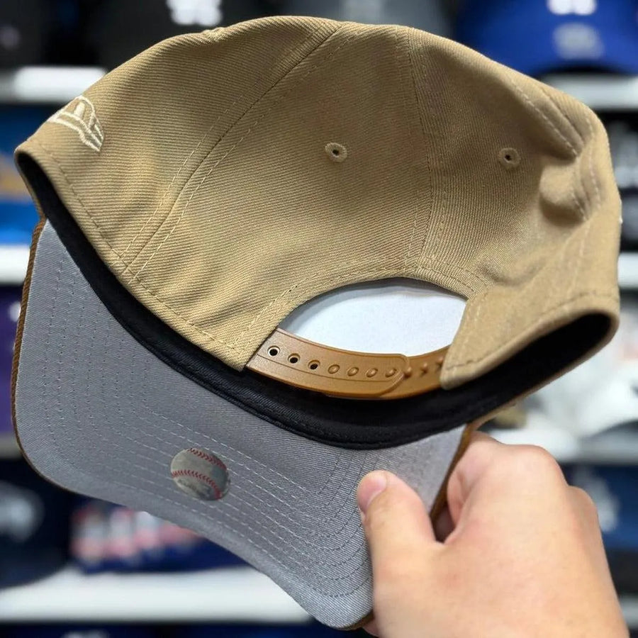 New Era Los Angeles Dodgers '50th Anniversary' A-Frame Tan/Brown 9FORTY Snapback - Product Image