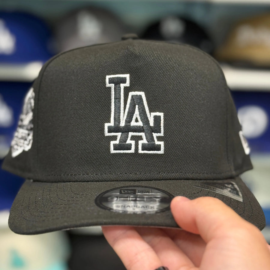 New Era Los Angeles Dodgers '60th Anniversary' A-Frame Black 9FIFTY Snapback - Product Image
