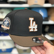 New Era Los Angeles Dodgers '60th Anniversary' A-Frame Black/Brown 9FIFTY Snapback - Product Image