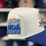 New Era Los Angeles Dodgers '60th Anniversary Hot Dog' A-Frame Creme/Blue 9FORTY Snapback - Product Image
