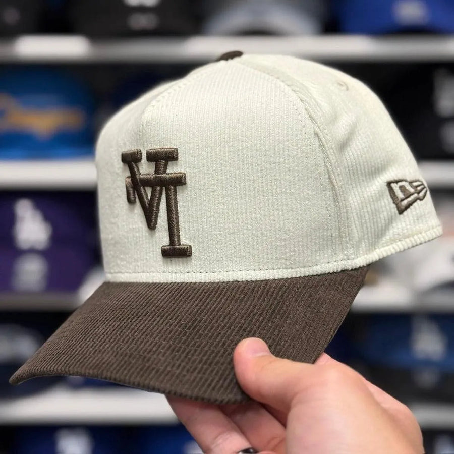 New Era Los Angeles Dodgers A-Frame Creme/Brown 9FORTY Snapback - Product Image