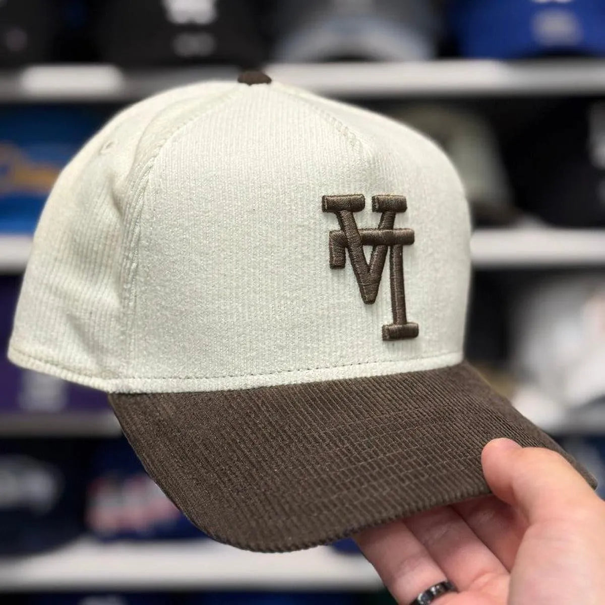 New Era Los Angeles Dodgers A-Frame Creme/Brown 9FORTY Snapback - Product Image
