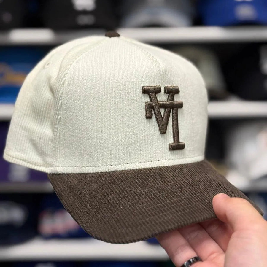 New Era Los Angeles Dodgers A-Frame Creme/Brown 9FORTY Snapback - Product Image