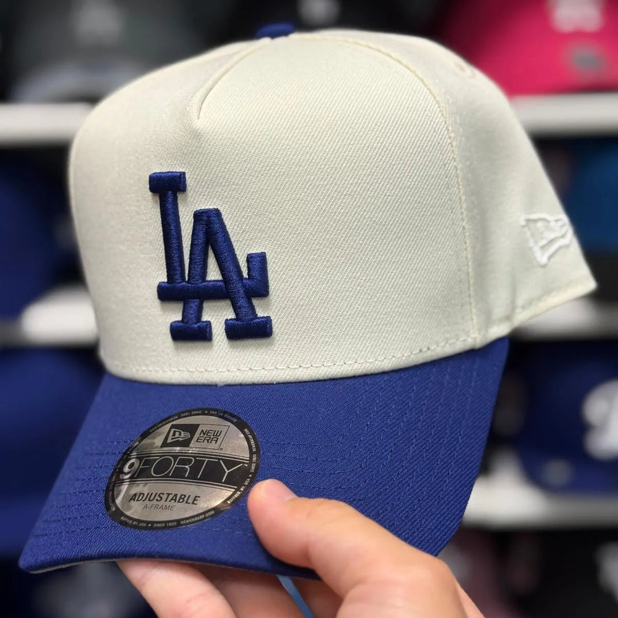 New Era Los Angeles Dodgers A-Frame Ivory/Blue 9FORTY Snapback - Product Image