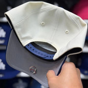New Era Los Angeles Dodgers A-Frame Ivory/Blue 9FORTY Snapback - Product Image