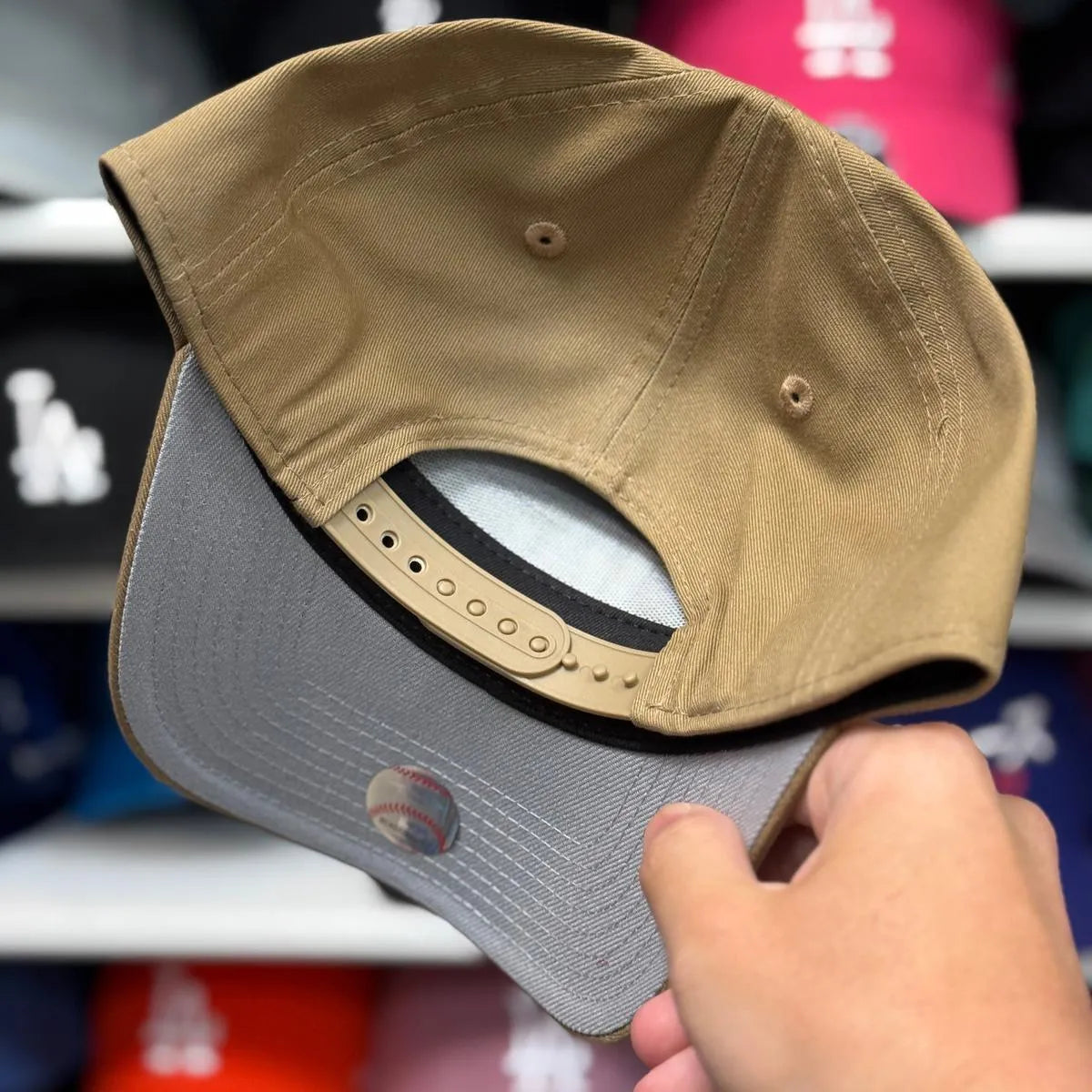 New Era Los Angeles Dodgers A-Frame Tan 9FORTY Snapback - Product Image