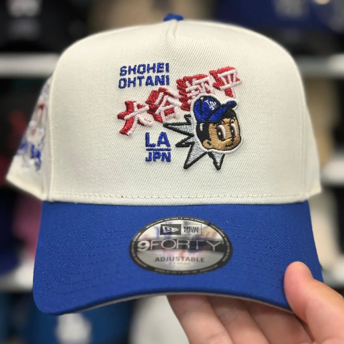 New Era Los Angeles Dodgers 'Anime Ohtani JPN to LA' A-Frame Creme/Blue 9FORTY Snapback - Product Image