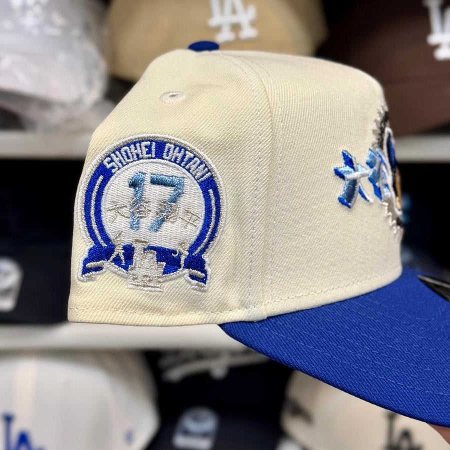 New Era Los Angeles Dodgers 'Anime Shohei Ohtani JPN to LA' A-Frame Creme/Blue 9FORTY Snapback - Product Image