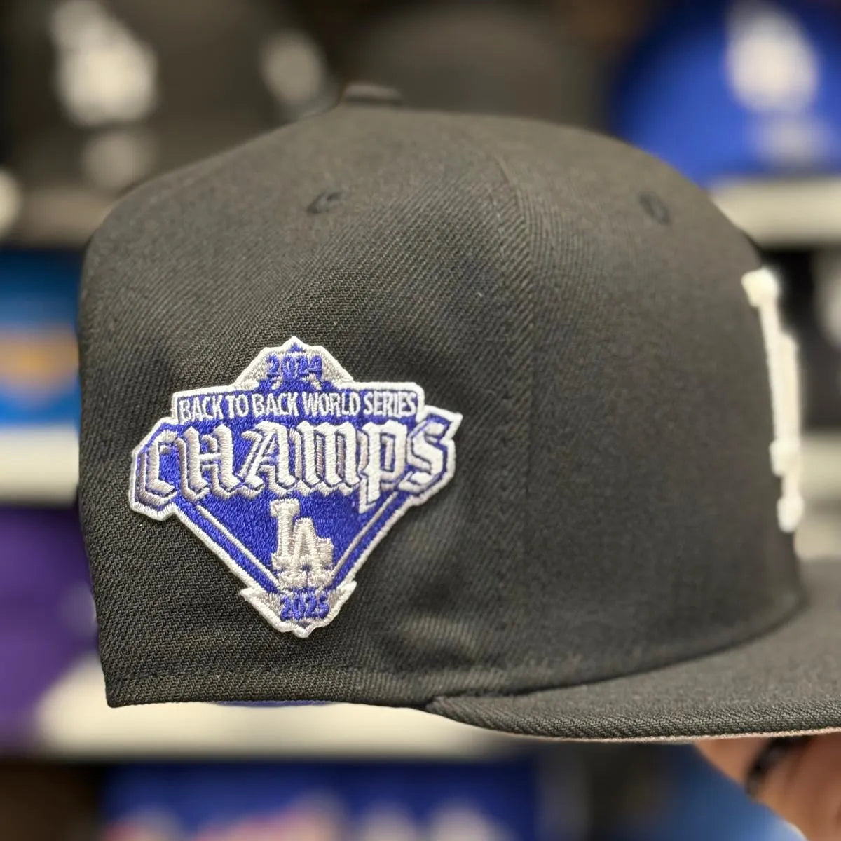 New Era Los Angeles Dodgers 'Back to Back World Series Champions' Black 9FIFTY Snapback - Product Image