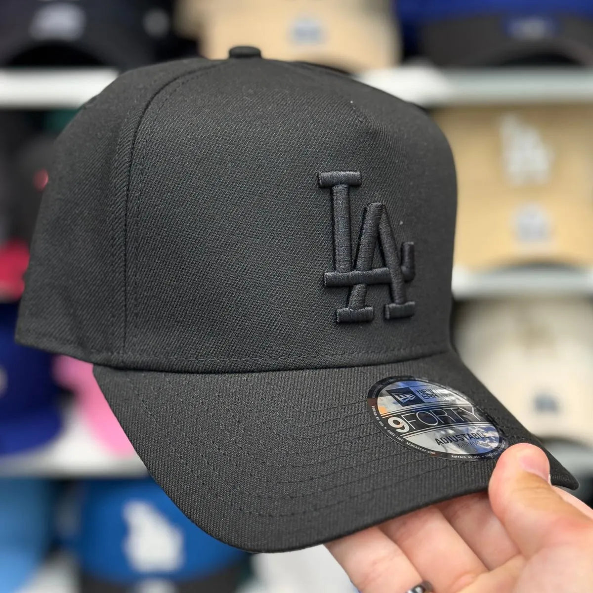 New Era Los Angeles Dodgers 'Black Out' A-Frame Black 9FORTY Snapback - Product Image