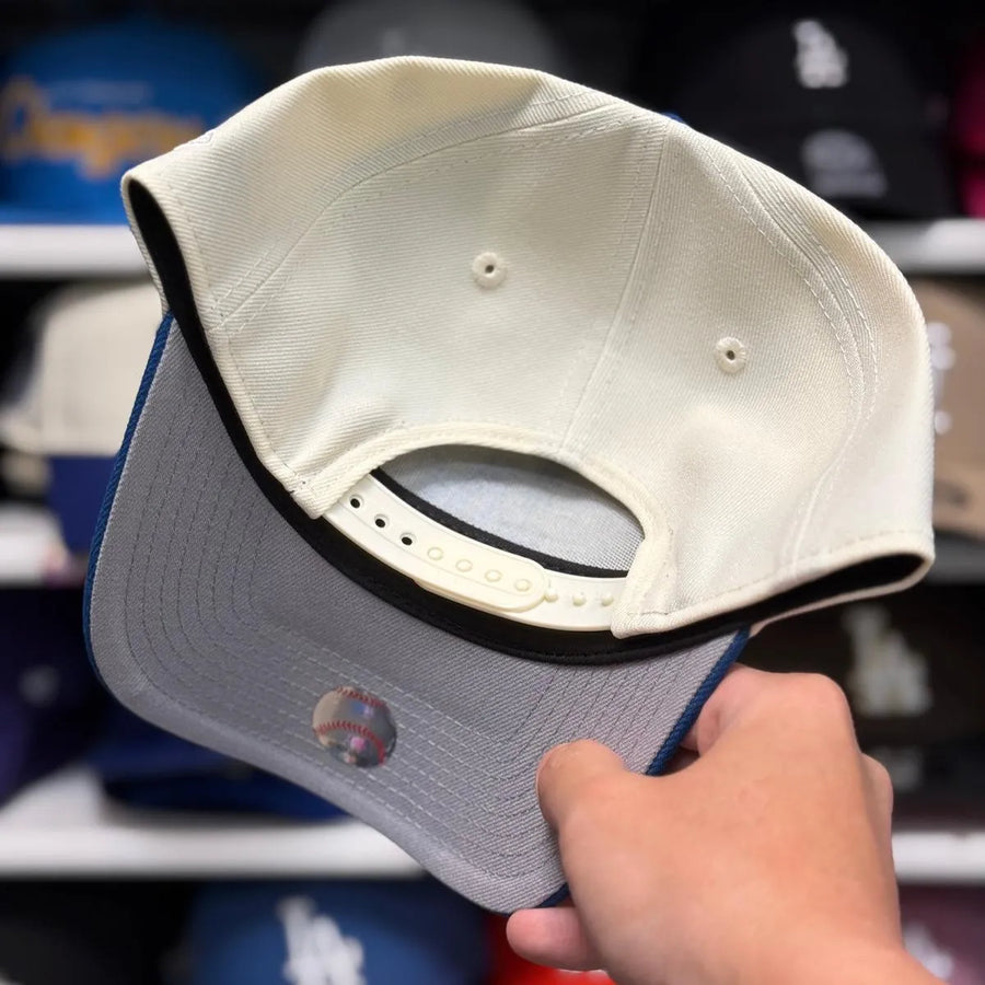 New Era Los Angeles Dodgers A-Frame Creme/Blue 9FORTY Snapback - Product Image