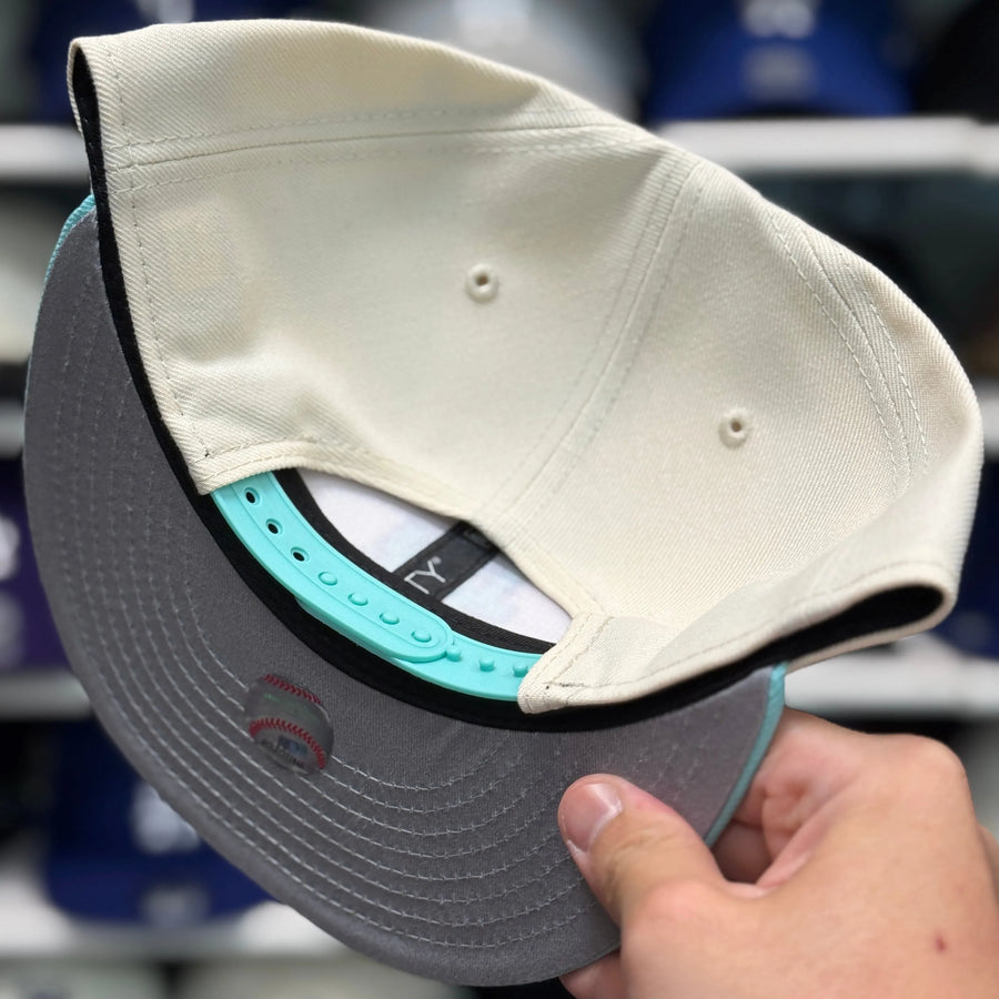New Era Los Angeles Dodgers Creme/Turquoise 9FIFTY Snapback - Product Image