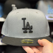 New Era Los Angeles Dodgers Grey/Black 59FIFTY Fitted Hat - Product Image